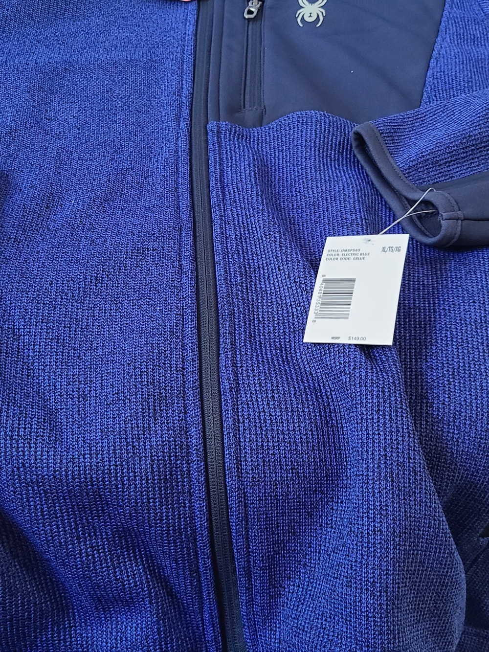 Spyder Men’s Blue Full-Zip Knit Jacket XL